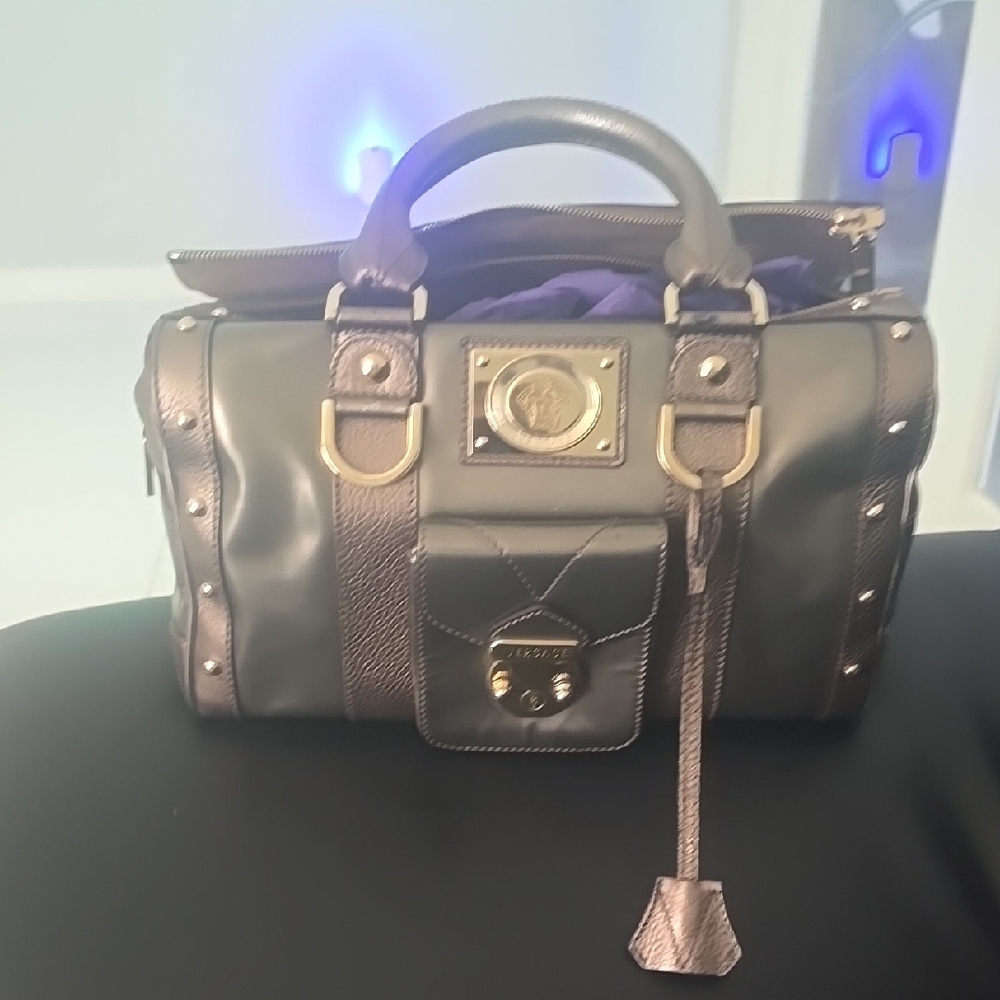 Versace Bronze and Gold Handbag - Picture 15 of 15